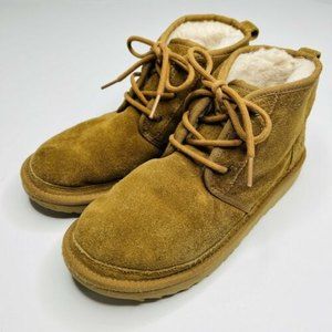 UGG Neumel Chukka Ankle Boots Sherpa Lined Tan Suede Bootie Shoes Womens Size 5